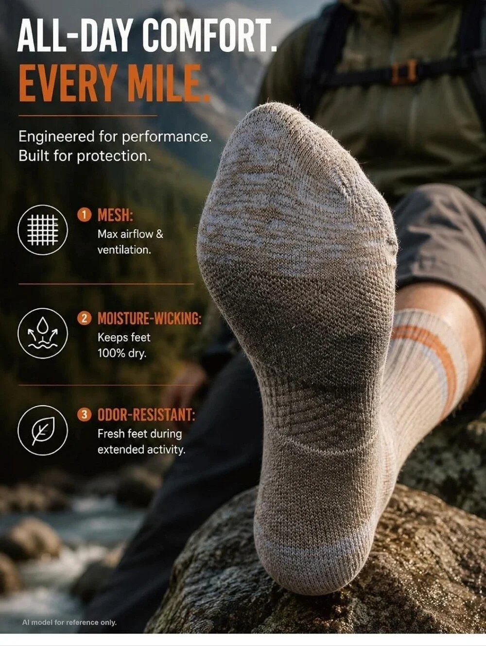 NIB Merino Wool Blend Athletic Crew Socks 3 Pack Women Big Kids Teens Men (READ)